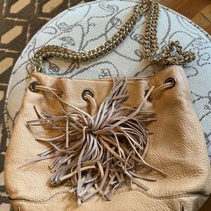 Rebecca Minkoff Peach Tassel Tie Handbag
